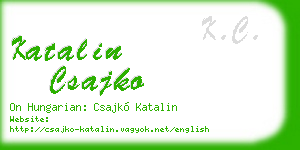 katalin csajko business card